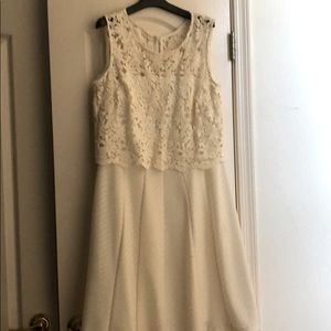 Cream color dress by Robbie Bee.